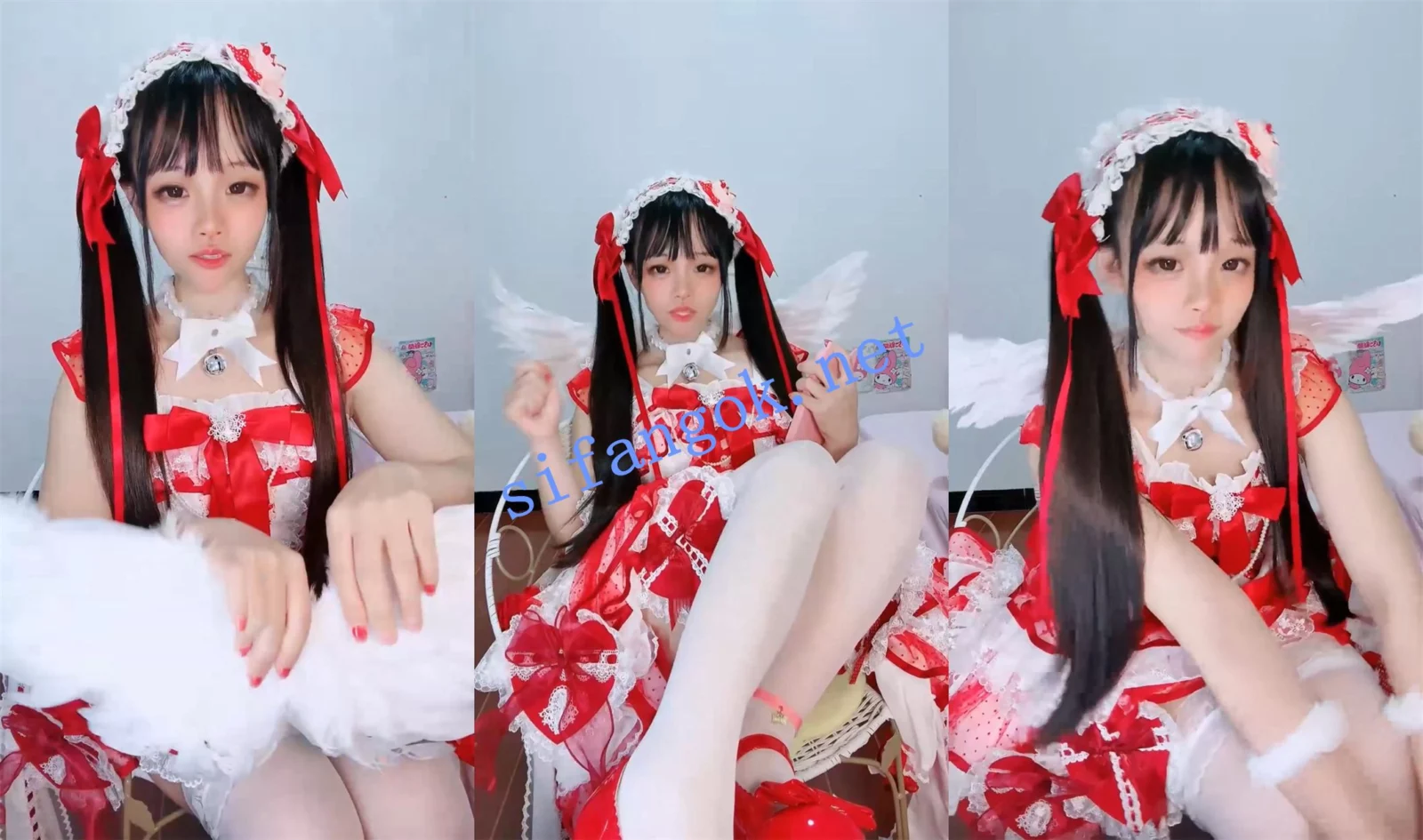＄新人 天使萝莉！【小芊的芊】cosplay骚萝莉下海~道具自我~