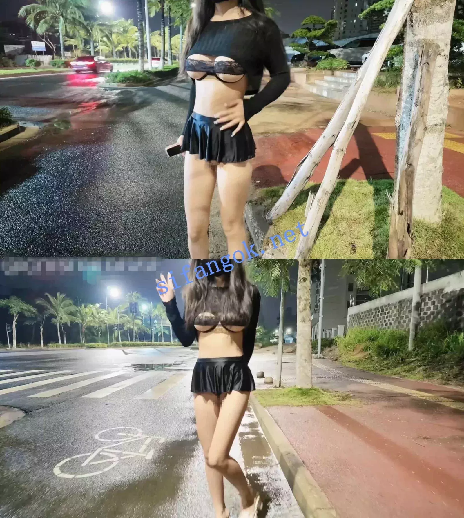 chishan999池善 6月最新夜间马路露出 图 02