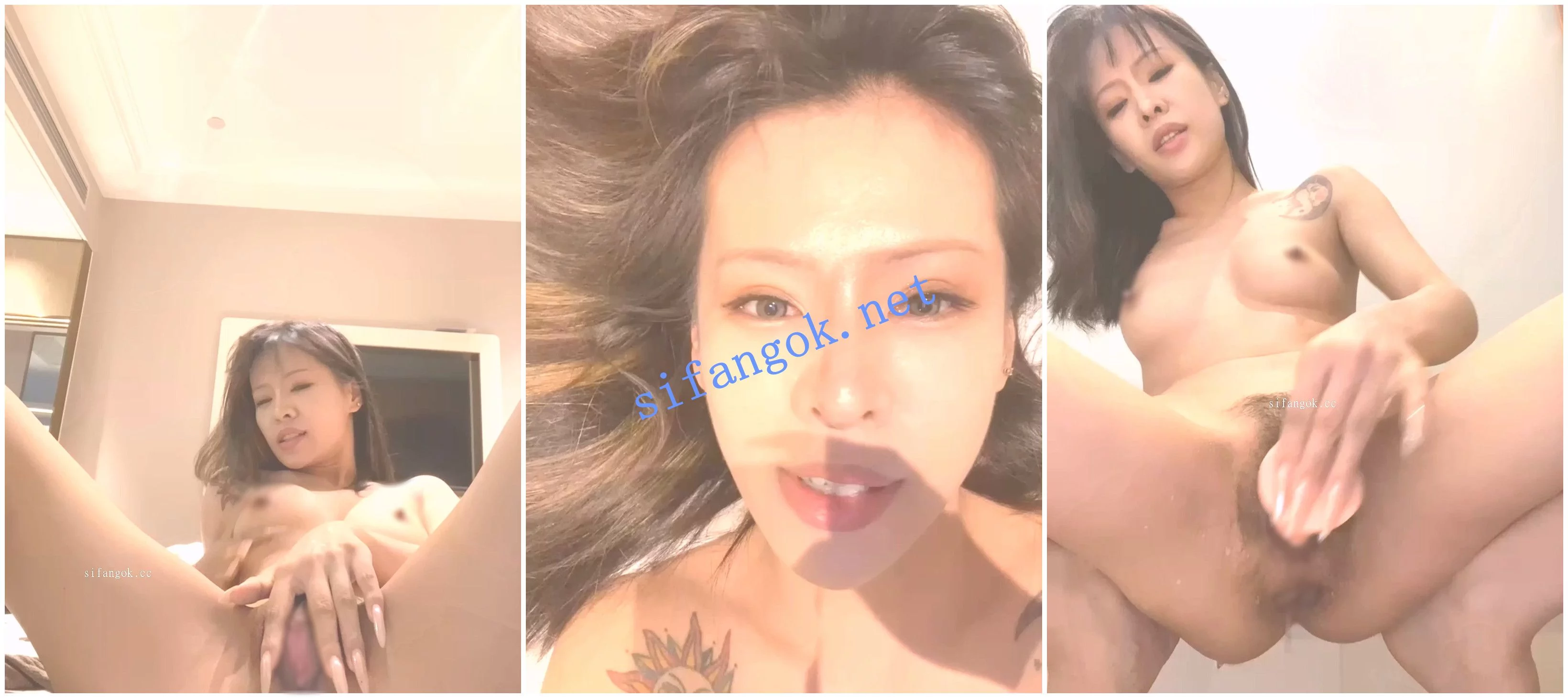 ST开票大秀 淫荡纹身少妇 Sunflower 自慰骚穴特写 图 02