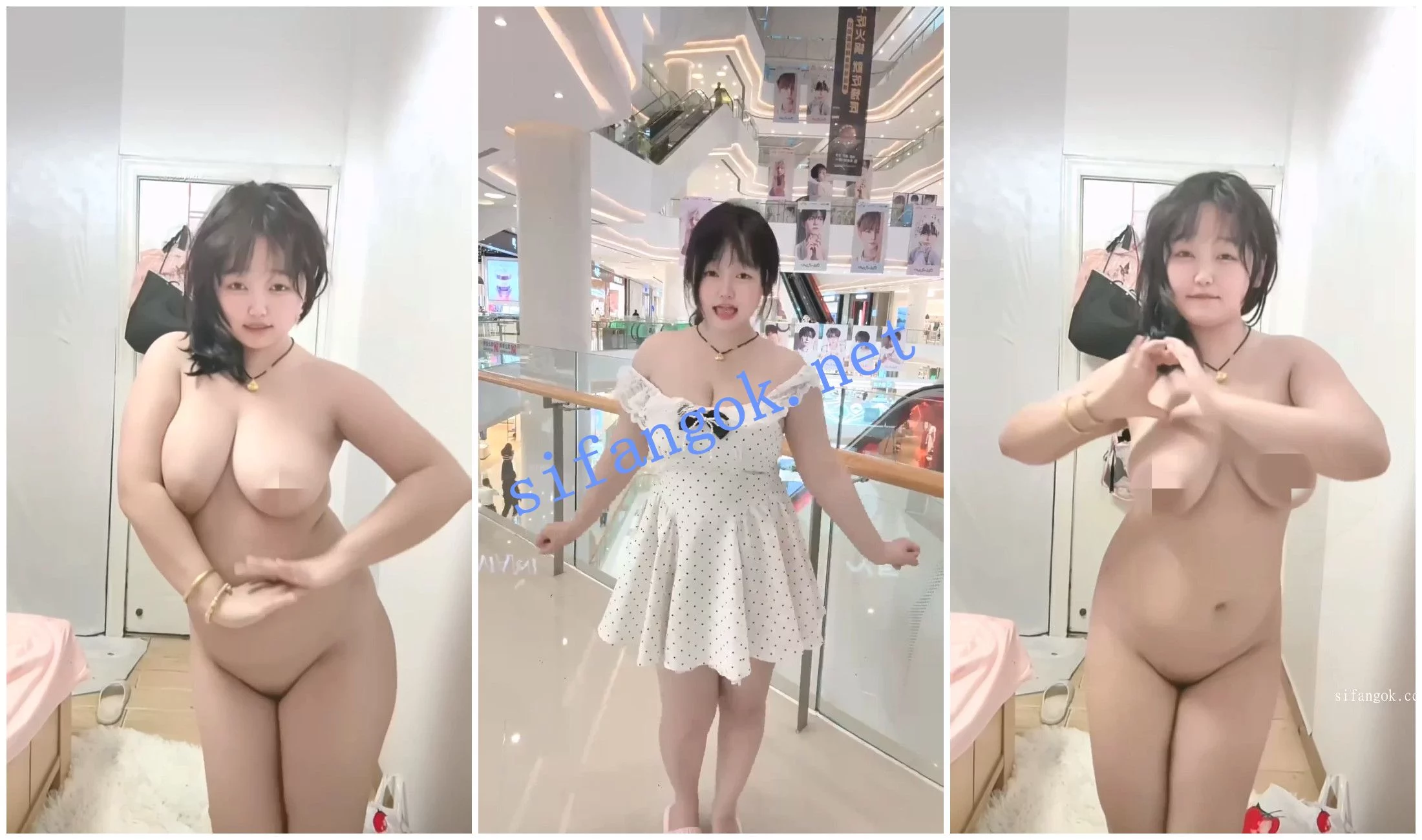 【抖音福利】大奶肉感嫩妹【汤圆sub】露脸抖音风裸舞【14V】【107M】
